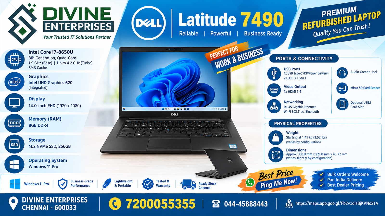 DELL LATITUDE 7490 I7