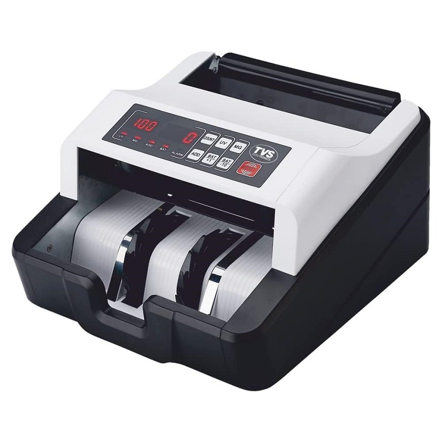 TVS ELECTRONICS CC-232 Classic Heavy-Duty Note Counter | Fully Automatic Money Counting Machine | 1200 Notes/Min Speed | Mg, UV & IR Fake Note Detector | Compatible with New & Old Currency Counter